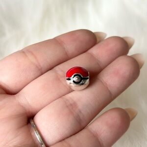 Sterling Silver Pandora Compatible Poke Ball